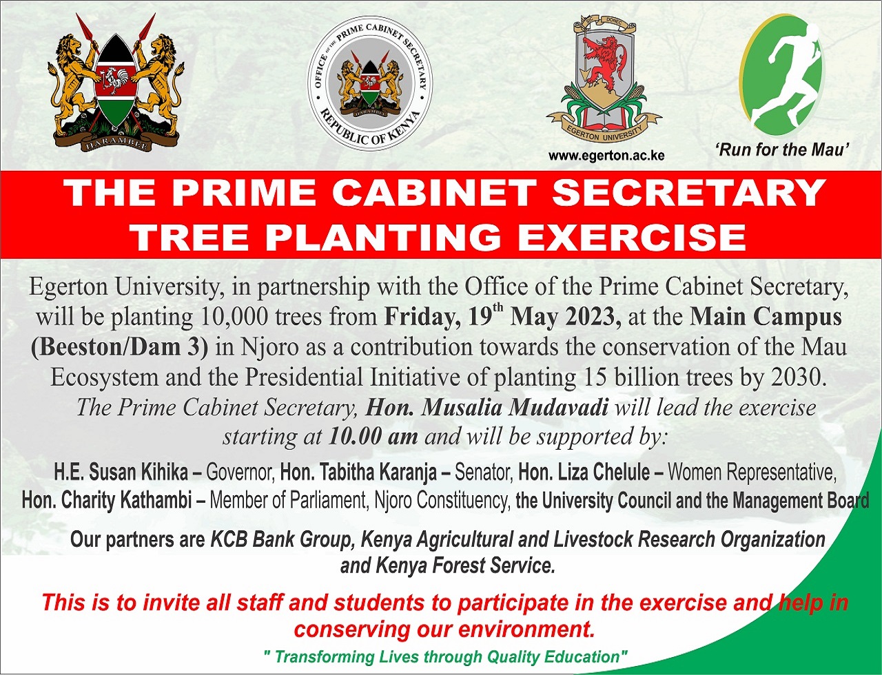 The Prime Cabinet Secretary Tree Planting Exercise