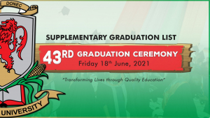 ADDITIONAL LIST OF GRADUANDS FOR THE 43RD GRADUATION CEREMONY